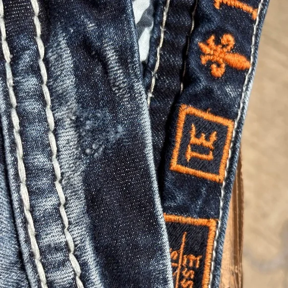 Rock Revival Indigo Skinny Jeans with Metallic Stitching